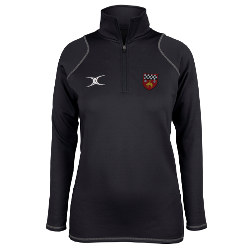 gilbert-rugby-skipton-rfc-quest-pile-1-4-zip-nero-donna image 1