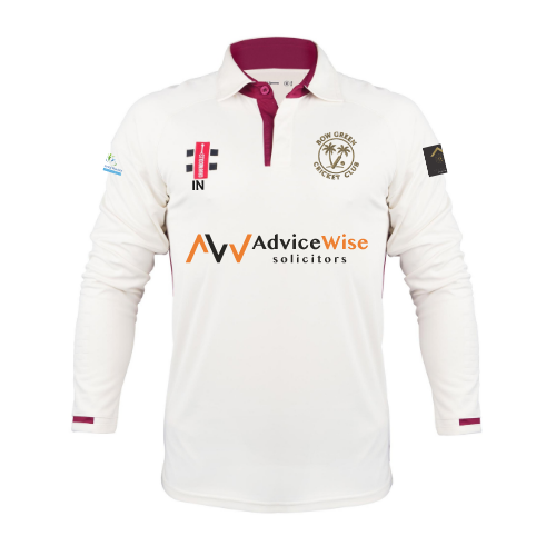 gray-nicolls-bow-green-cc-pro-performance-v3-camicia-manica-lunga-senior-avorio- image 1