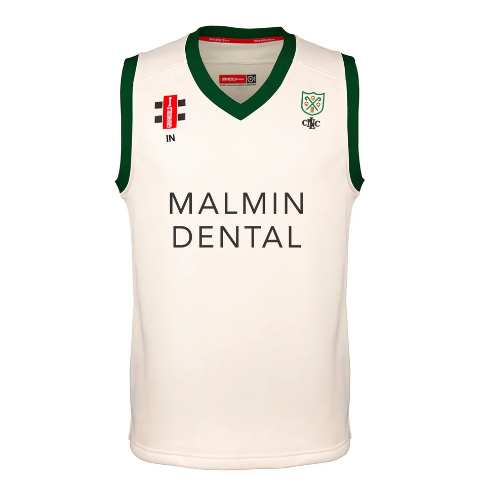 gray-nicolls-north-london-cc-junior-pro-performance-gilet-match-avorio-verde image 1