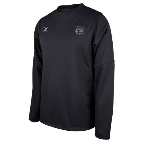 gilbert-rugby-pro-top-riscaldamento-uomo-nero-cumbernauld-rfc image 1