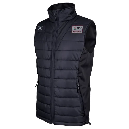 gilbert-rugby-rfu-referees-union-pro-gilet-smanicato-uomo-senior-nero image 1