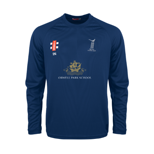 gray-nicolls-nacton-cc-t-shirt-matrix-v2-manica-lunga-junior-blu-navy-bambino image 1