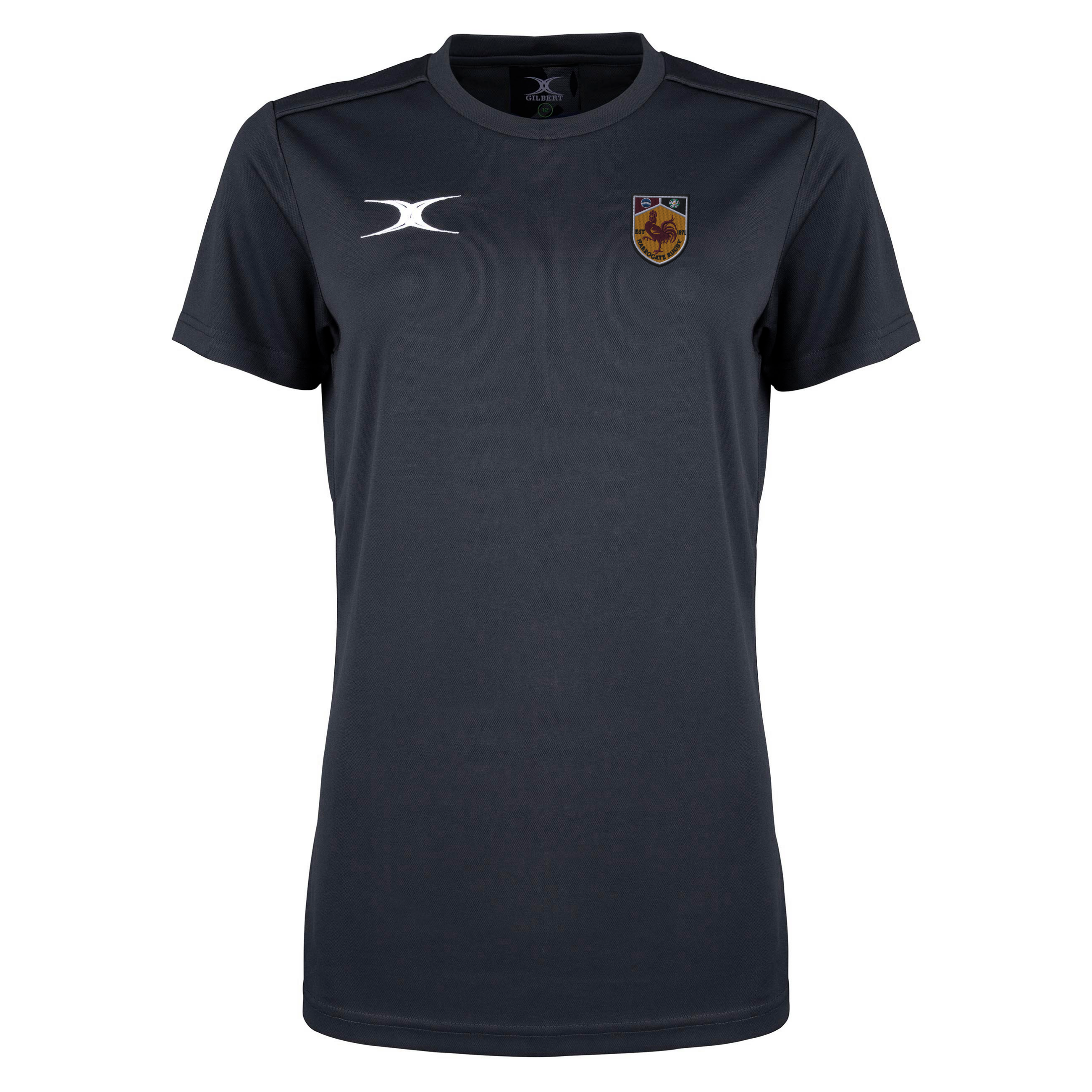 gilbert-rugby-harrogate-rufc-junior-photon-ii-t-shirt-manica-corta-nero image 1