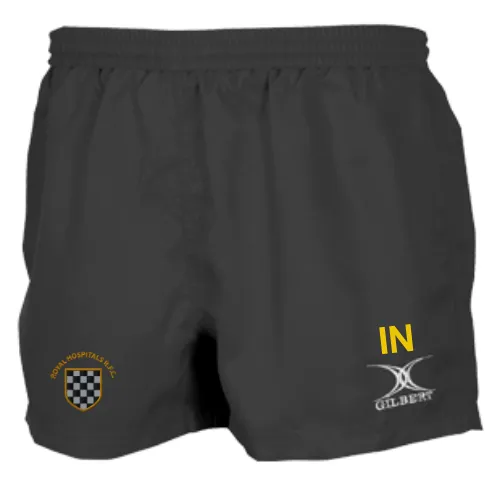 gilbert-rugby-barts-and-the-london-rfc-saracen-v3-match-shorts-senior-neri image 1