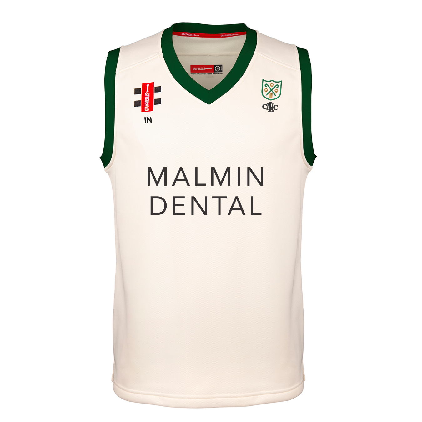 gray-nicolls-north-london-cc-junior-pro-performance-gilet-match-avorio-verde image 1