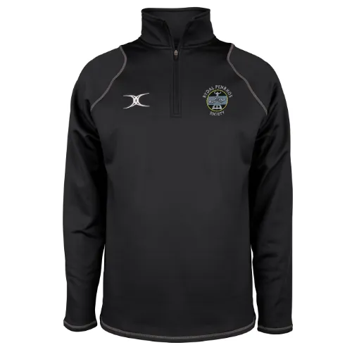 gilbert-rugby-rydal-penrhos-rfc-pile-quest-1-4-zip-nero-uomo-senior image 1