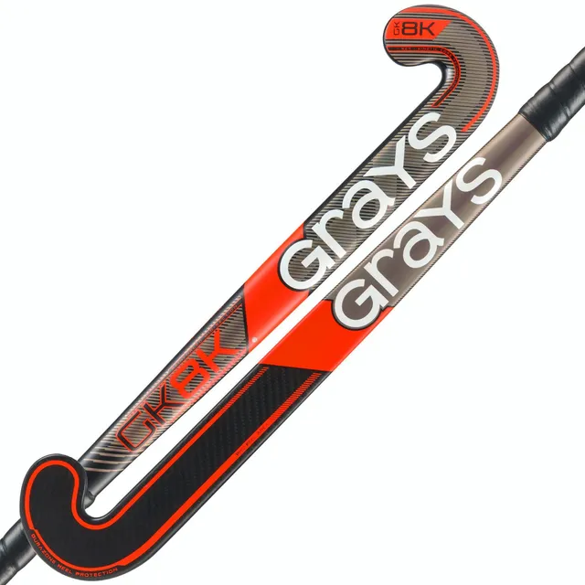 grays-gk8k-elite-bastone-portiere-hockey-prato-composite-nero-arancione image 1