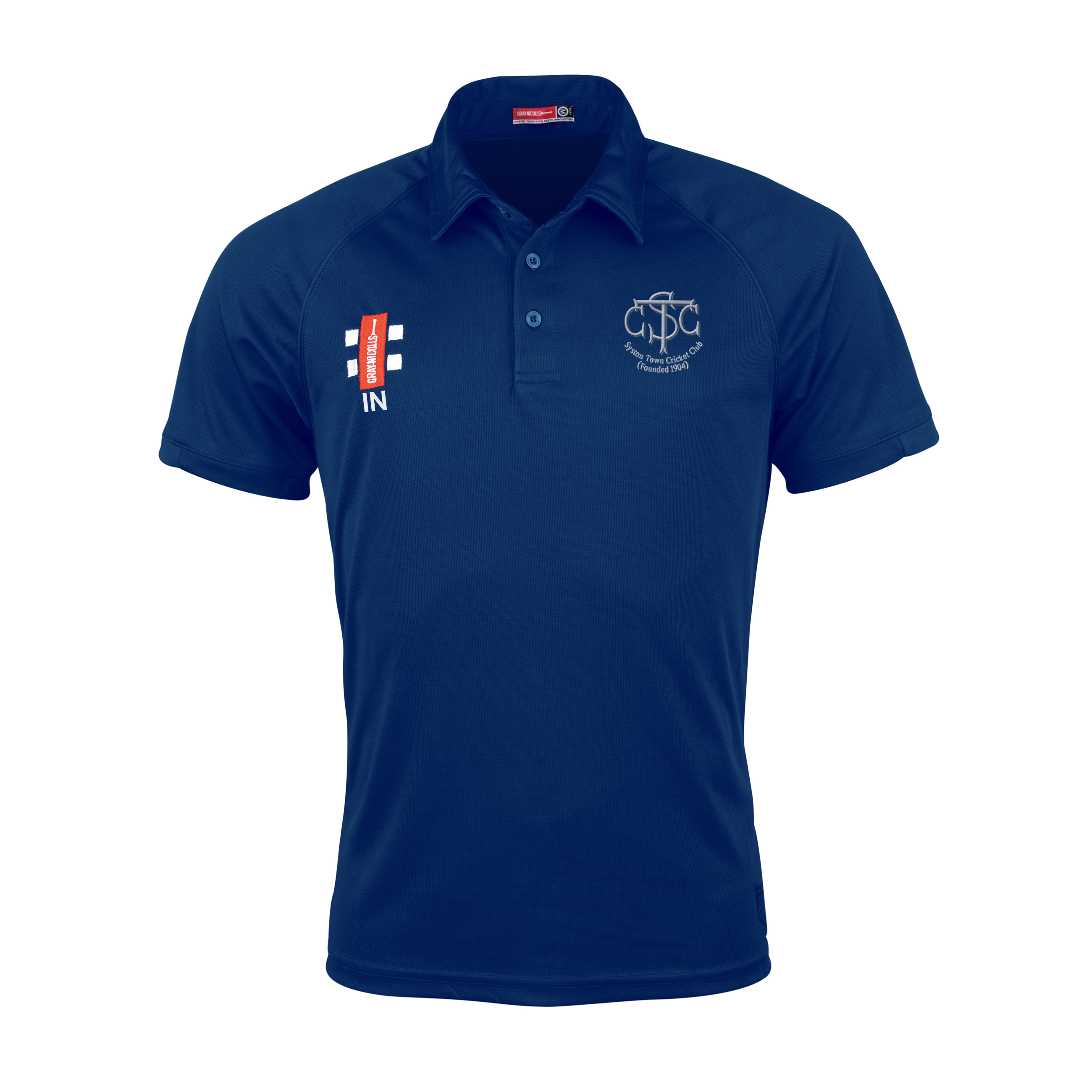 gray-nicolls-syston-town-cc-junior-matrix-v2-polo-manica-corta-blu-navy image 1