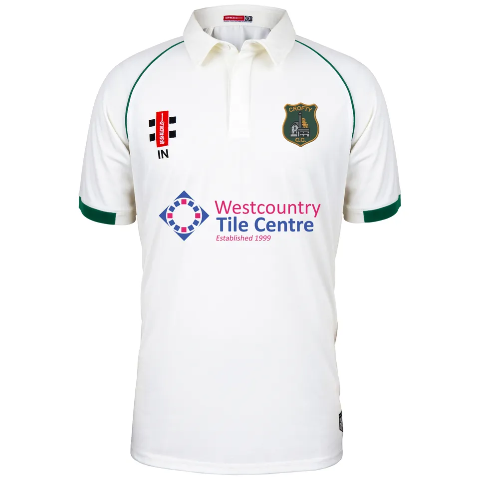 gray-nicolls-crofty-holman-cc-senior-matrix-v2-maglia-s-s-avorio-verde image 1