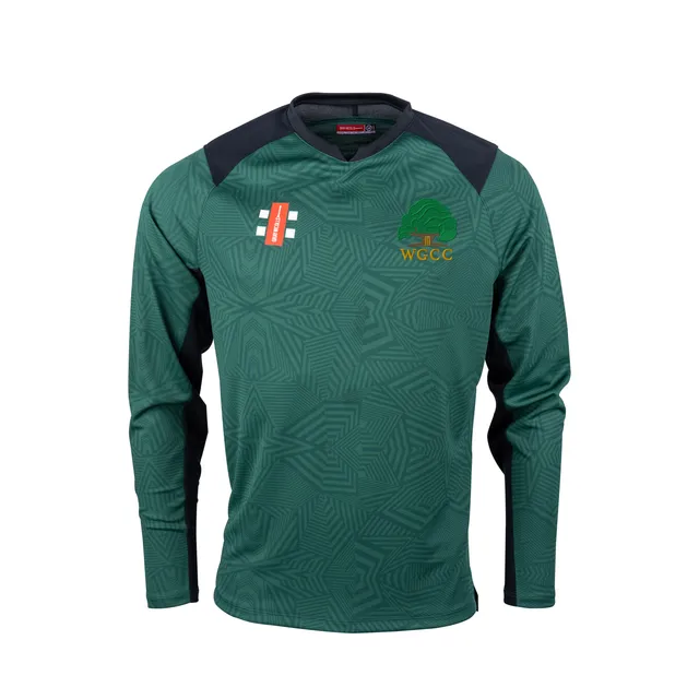 gray-nicolls-wisborough-green-cc-pro-t20-maglia-cricket-manica-lunga-junior-verd image 1