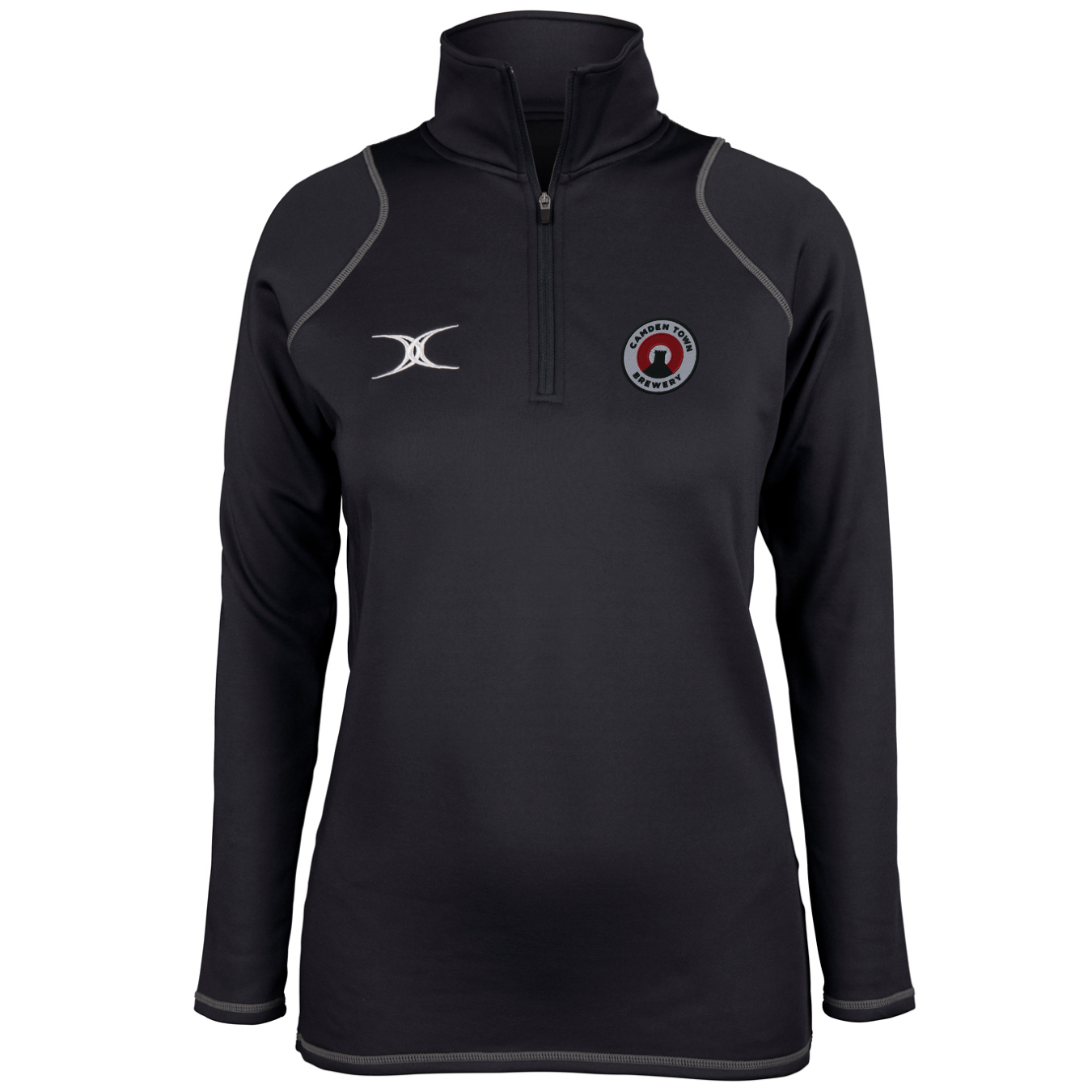 gilbert-rugby-camden-town-brewery-donna-quest-pile-1-4-zip-nero image 1