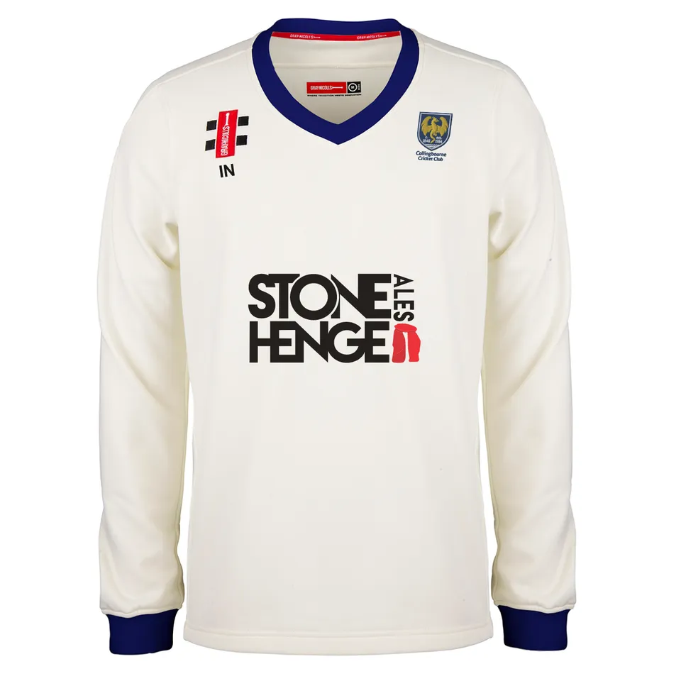 gray-nicolls-collingbourne-cc-adult-pro-performance-match-sweater-avorio-navy image 1
