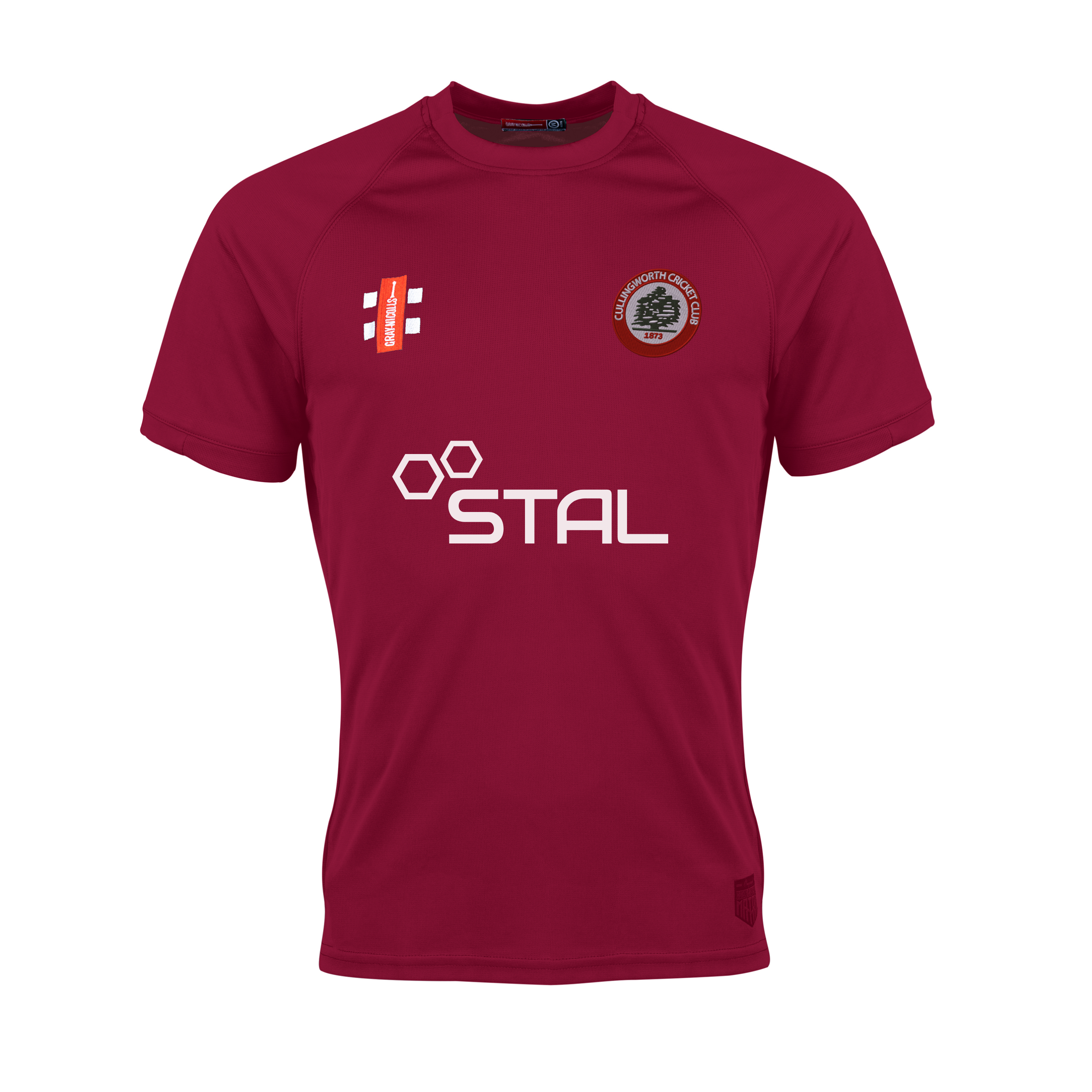 gray-nicolls-cullingworth-cc-senior-matrix-v2-t-shirt-manica-corta-maroon image 1