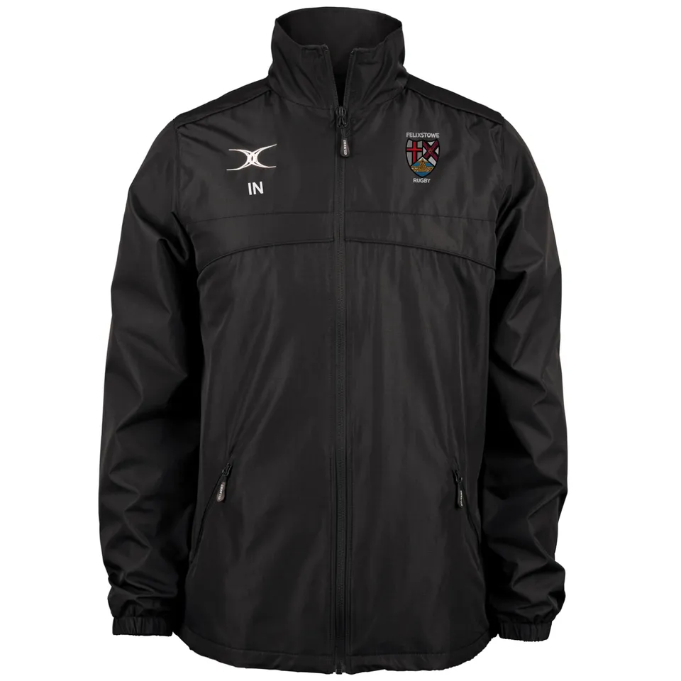 gilbert-rugby-felixstowe-rfc-photon-giacca-uomo-senior-nera-con-zip-intera image 1