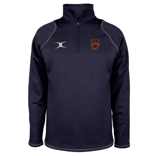 gilbert-rugby-crawley-rfc-quest-pile-1-4-zip-uomo-blu-navy image 1