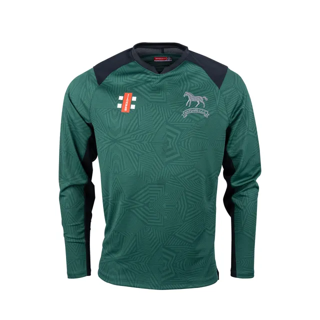 gray-nicolls-wiltshire-cricket-junior-pro-t20-maglia-manica-lunga-verde-nero image 1