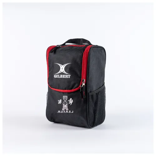 gilbert-rugby-london-society-referees-club-v4-bootbag-senior-borsone-nero-rosso image 1