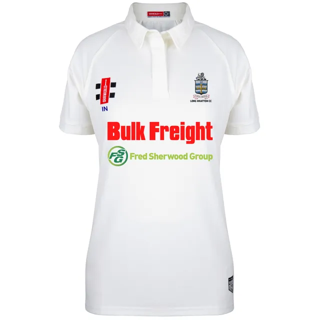 gray-nicolls-matrix-v2-maglia-cricket-manica-corta-donna-long-whatton-cc-avorio image 1
