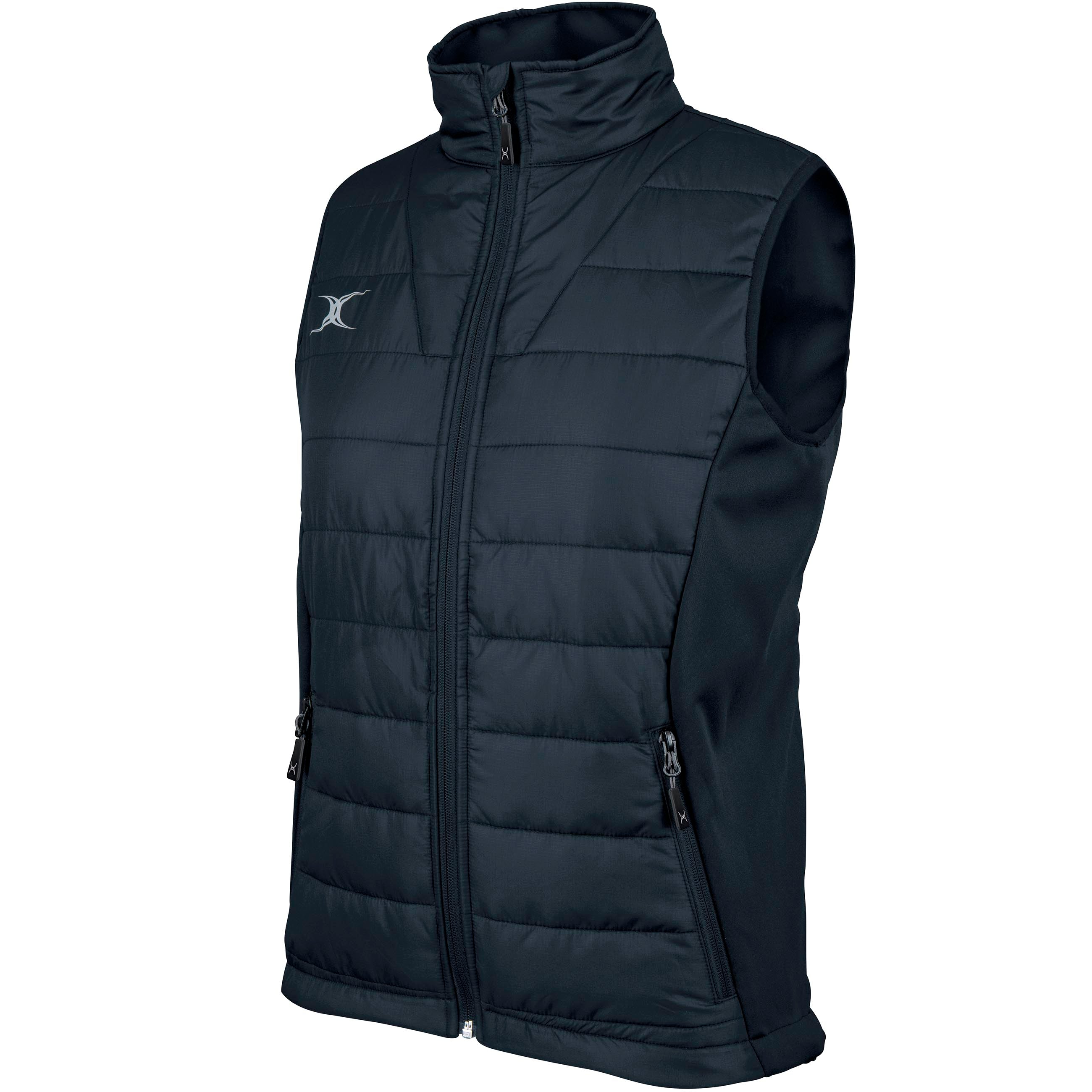 gilbert-rugby-pro-gilet-bodywarmer-rugby-donna-nero-blu-navy image 7
