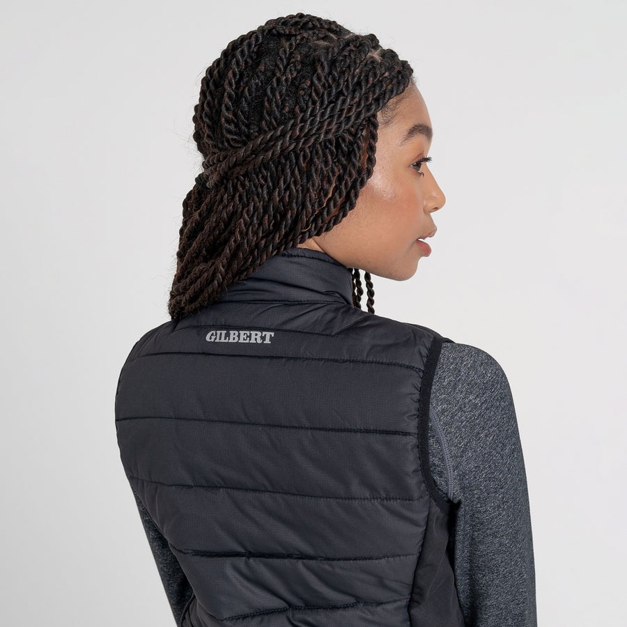 gilbert-rugby-pro-gilet-bodywarmer-rugby-donna-nero-blu-navy image 3