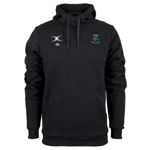 gilbert-rugby-wharfedale-rufc-photon-felpa-hoodie-nera-adult-con-iniziali image 1