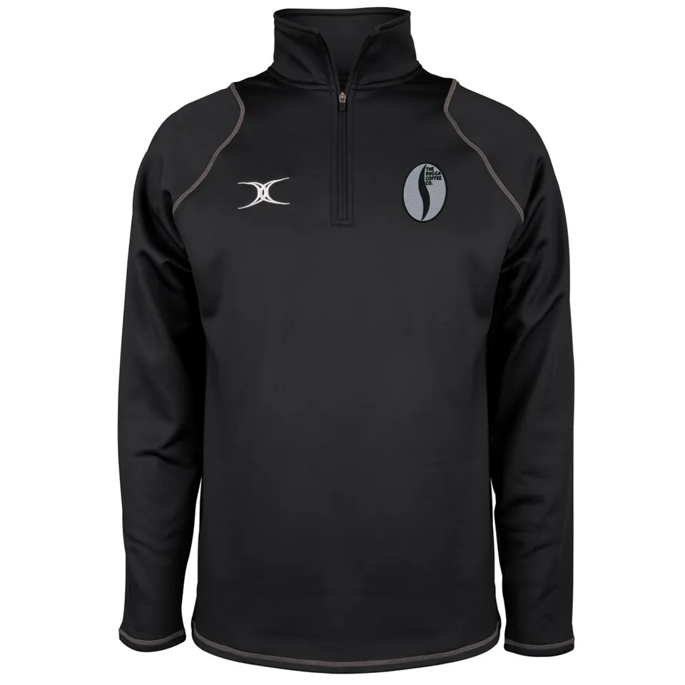 gilbert-rugby-rugga-coffee-felpa-quest-1-4-zip-uomo-senior-nera image 1