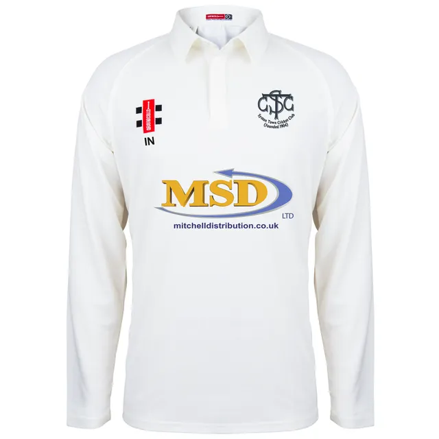 gray-nicolls-syston-town-cc-junior-matrix-v2-maglia-manica-lunga-avorio image 1