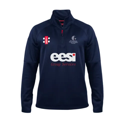 gray-nicolls-gcf-disability-junior-pro-thermo-pile-1-4-zip-navy image 1