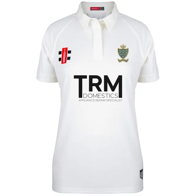 gray-nicolls-stockport-cc-matrix-v2-t-shirt-manica-corta-donna-avorio image 1