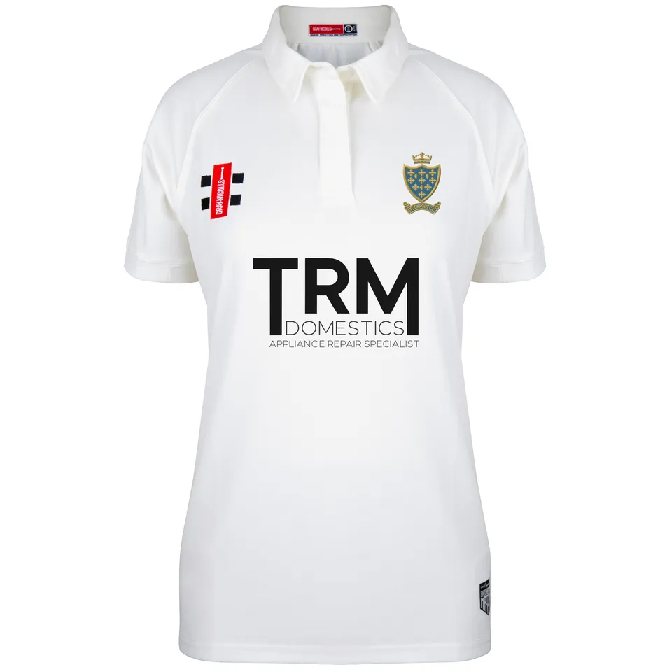 gray-nicolls-stockport-cc-matrix-v2-t-shirt-manica-corta-donna-avorio image 1