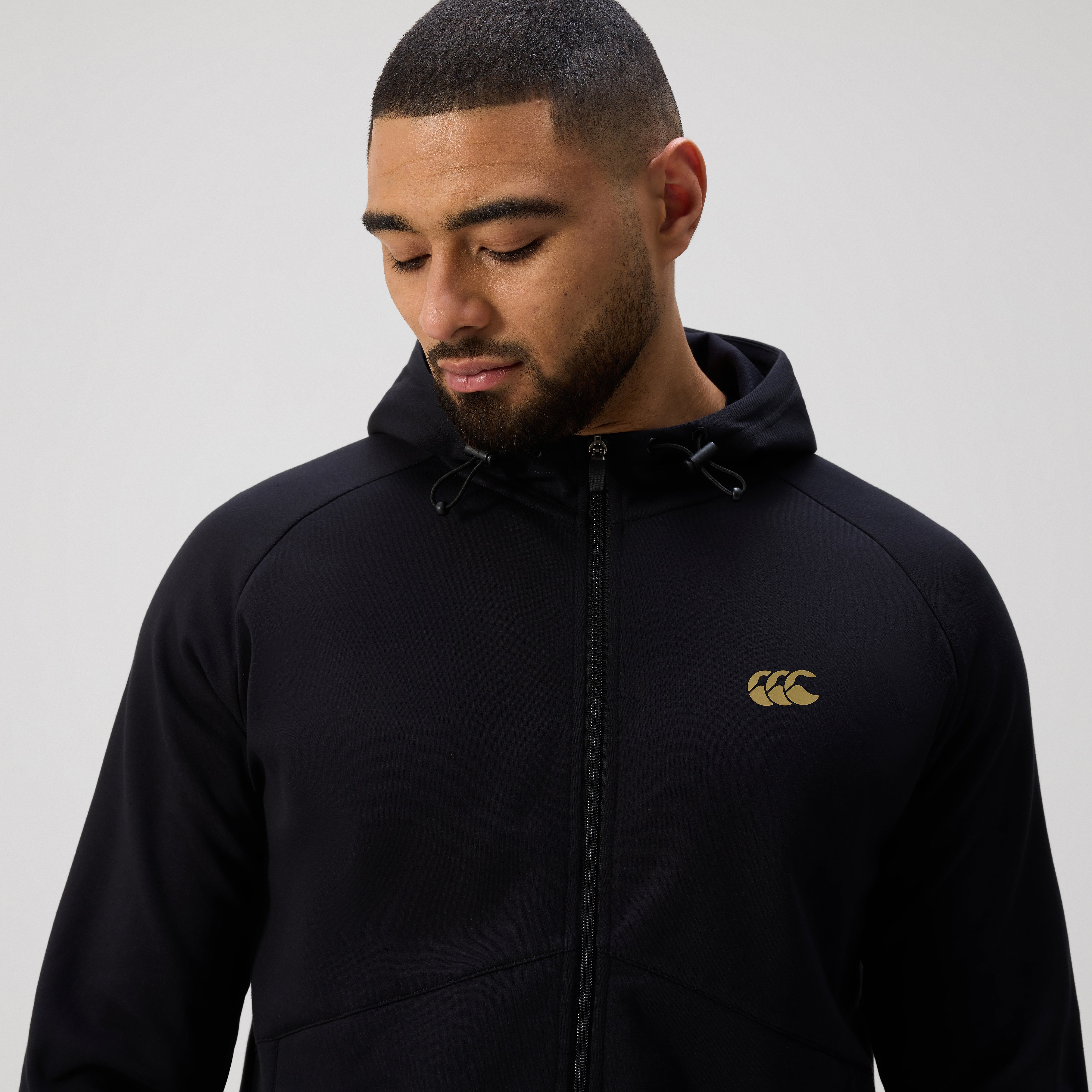 canterbury-tempo-felpa-cappuccio-full-zip-uomo-nero image 7
