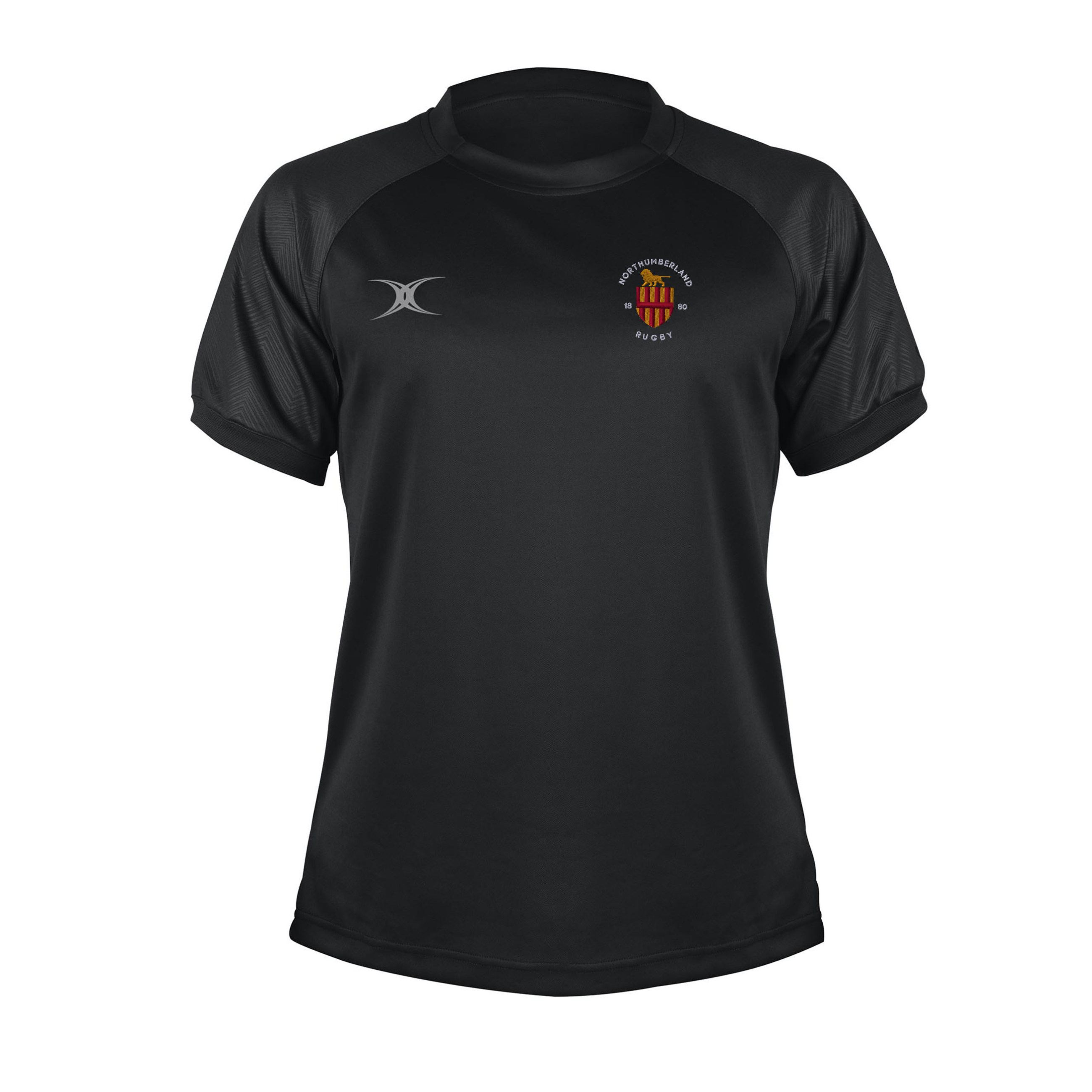 gilbert-rugby-northumberland-rfu-senior-maglietta-evo-manica-corta-nera image 1