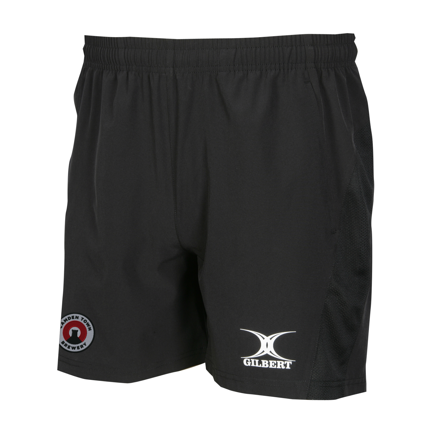 gilbert-rugby-camden-town-brewery-junior-leisure-pantaloncini-neri-leggeri image 1