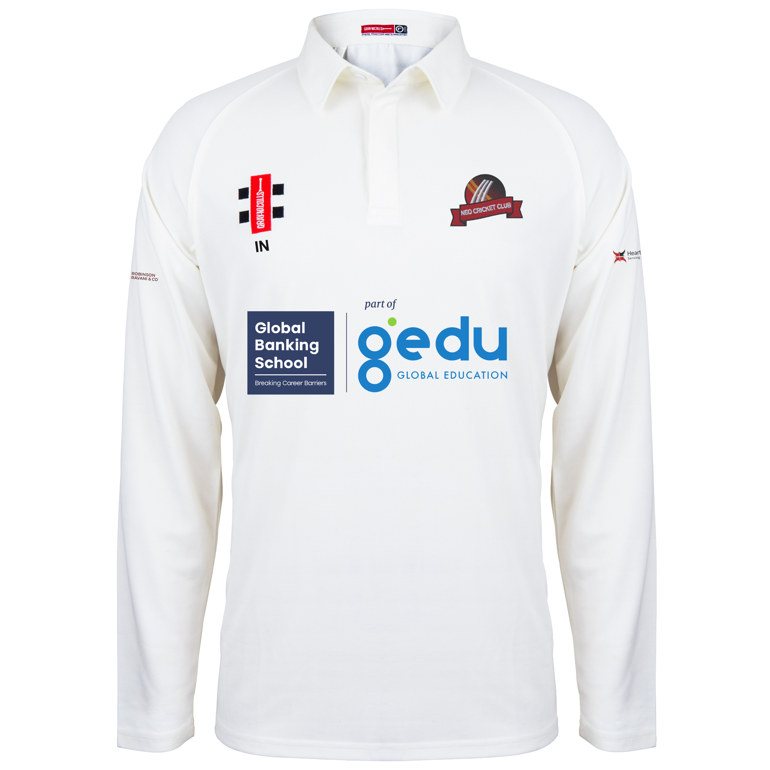 gray-nicolls-matrix-v2-maglia-cricket-manica-lunga-senior-ivory-neo-cricket-club image 1