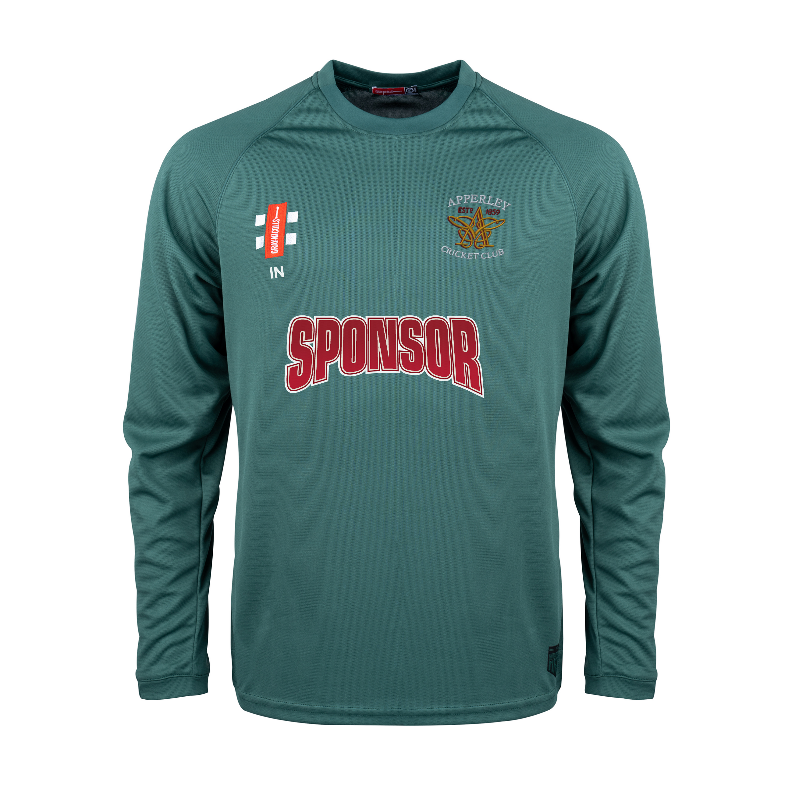 gray-nicolls-matrix-v2-t-shirt-manica-lunga-apperley-cc-junior-verde image 1