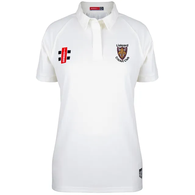 gray-nicolls-liskeard-cc-matrix-v2-maglia-s-s-donna-avorio image 1