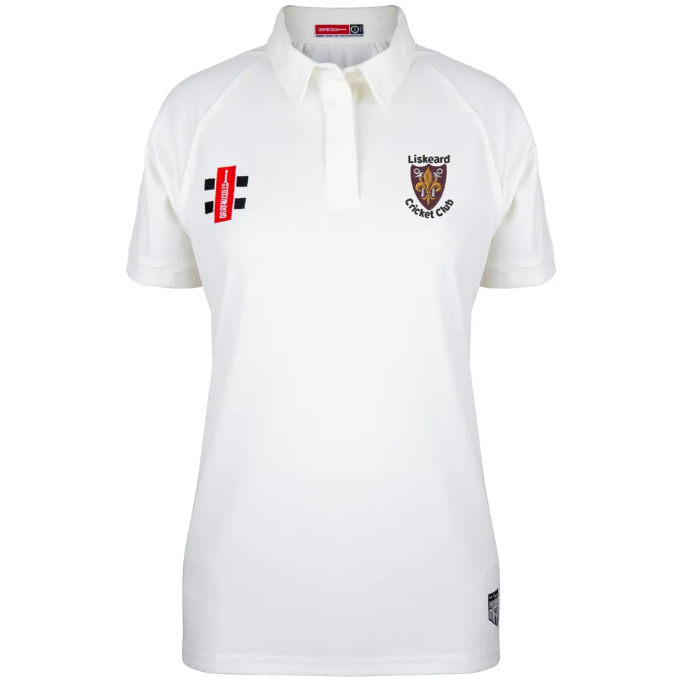 gray-nicolls-liskeard-cc-matrix-v2-maglia-s-s-donna-avorio image 1