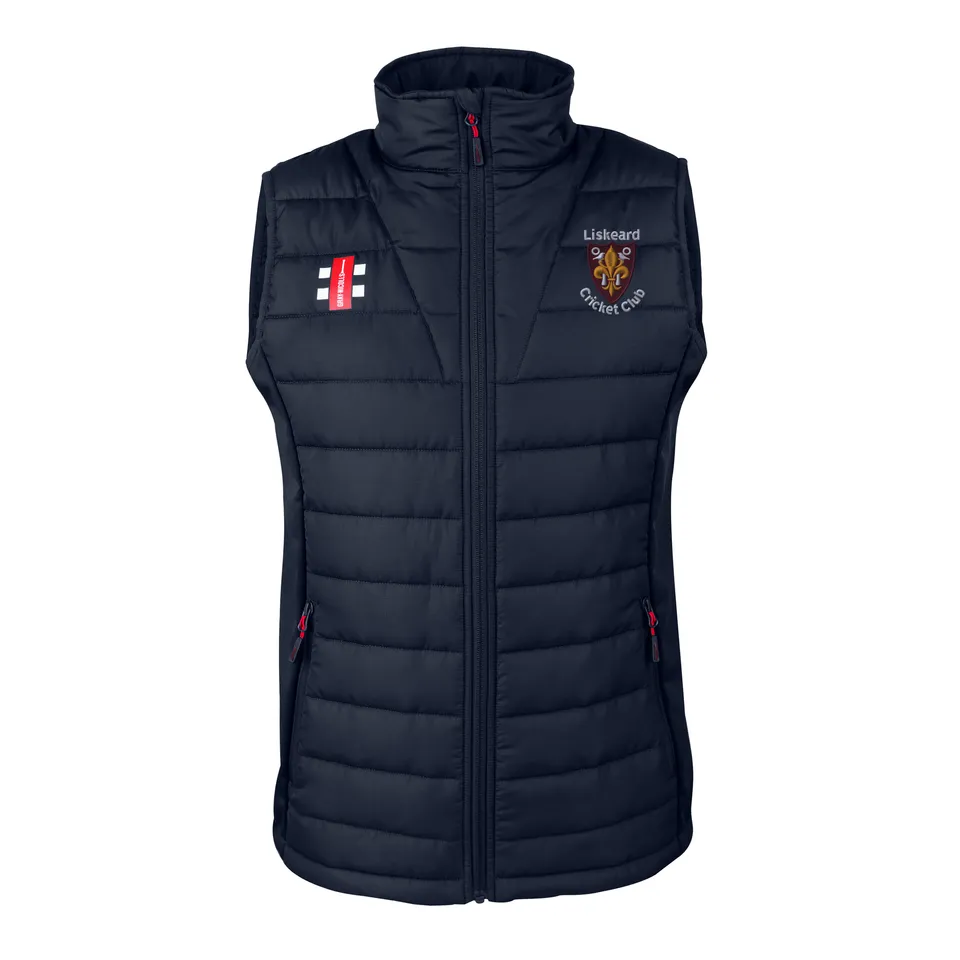 gray-nicolls-liskeard-cc-senior-pro-performance-gilet-bodywarmer-nero image 1