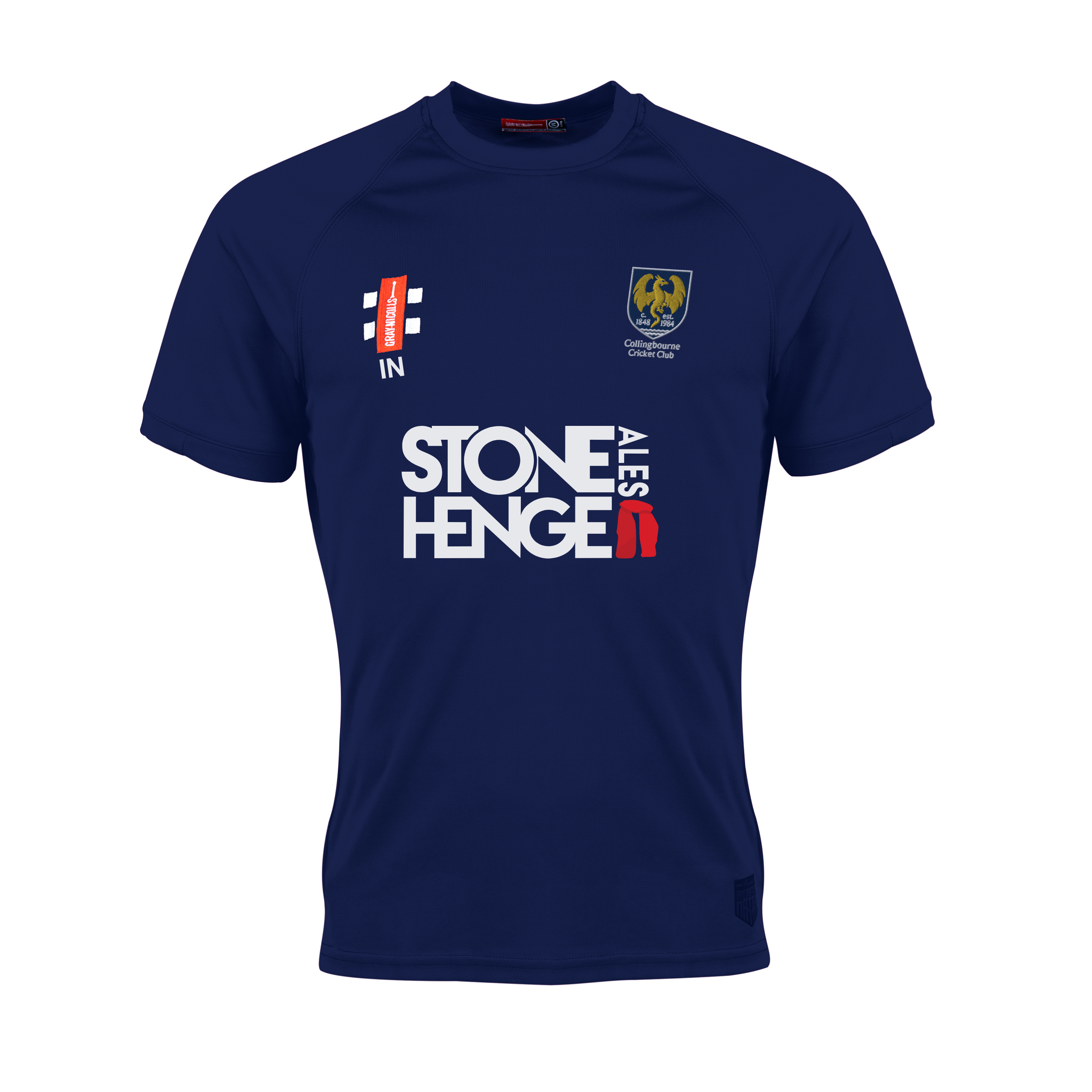 gray-nicolls-collingbourne-cc-matrix-v2-t-shirt-s-s-senior-navy-maglia-cricket image 1