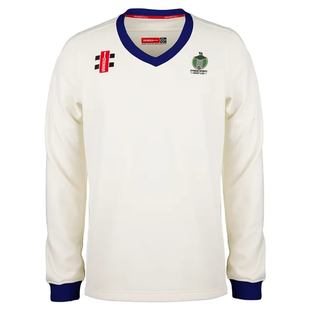 gray-nicolls-symene-cc-pro-performance-maglione-match-senior-avorio-blu-navy image 1