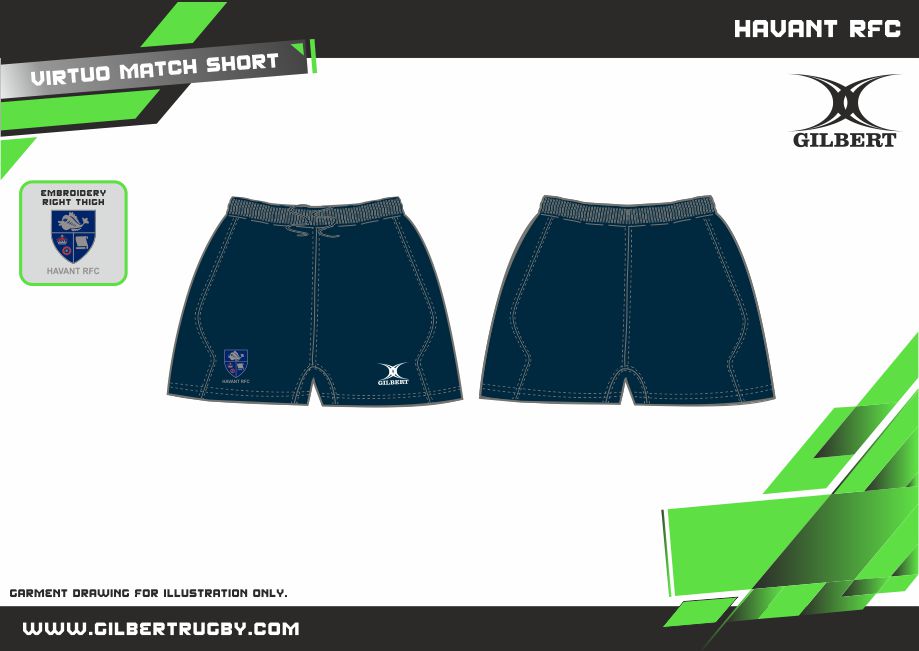 gilbert-rugby-havant-rfc-uomo-virtuo-pantaloncini-blu-navy-scuro image 2