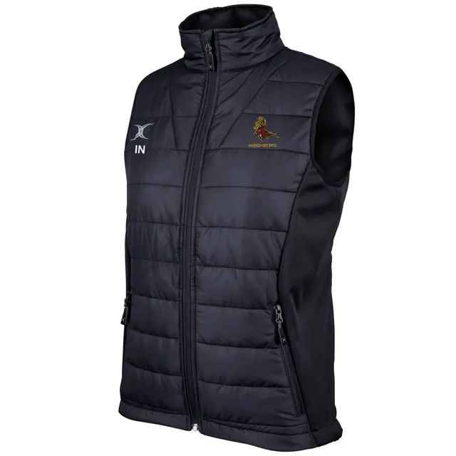 gilbert-rugby-andover-rfc-pro-gilet-bodywarmer-donna-nero image 1