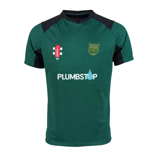 gray-nicolls-east-anton-cc-senior-pro-t20-maglia-cricket-s-s-verde-nero image 1