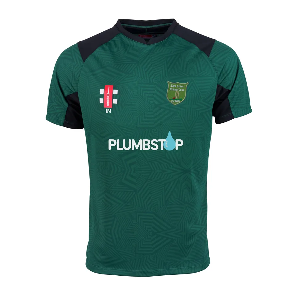 gray-nicolls-east-anton-cc-senior-pro-t20-maglia-cricket-s-s-verde-nero image 1