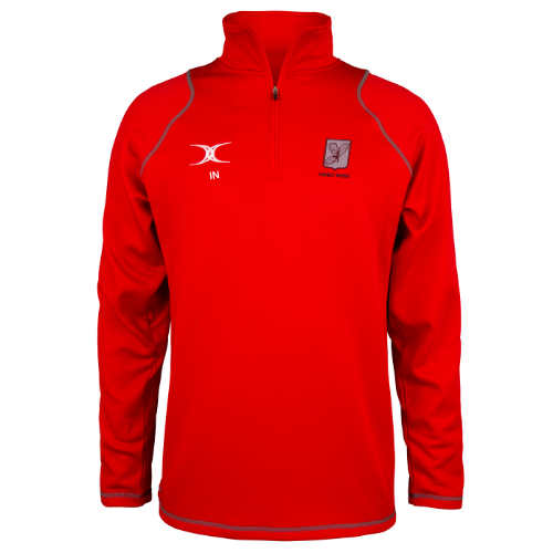 gilbert-rugby-surrey-rugby-quest-pile-1-4-zip-uomo-rosso image 1