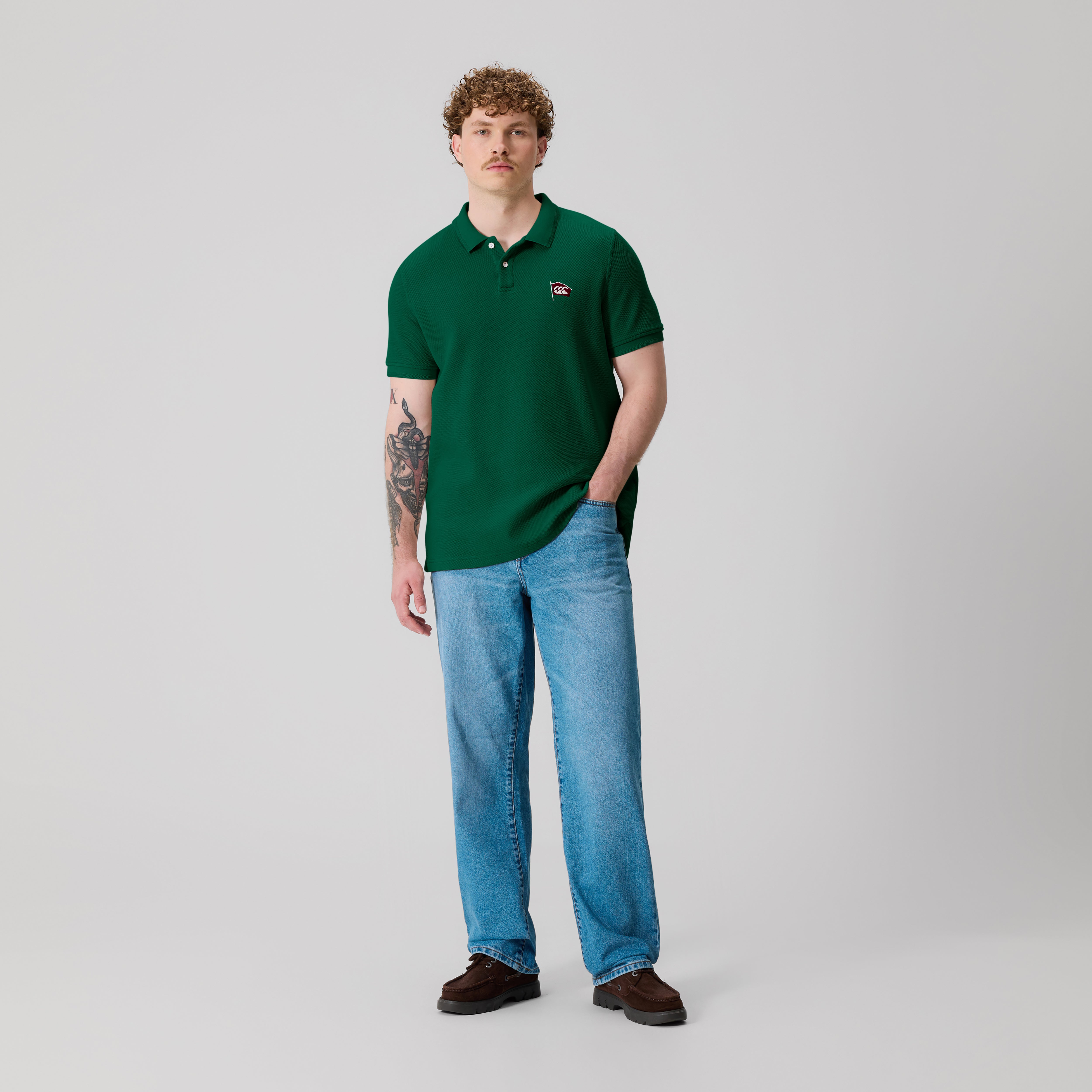 canterbury-mens-classic-polo-green-polo-uomo-verde-scuro image 3