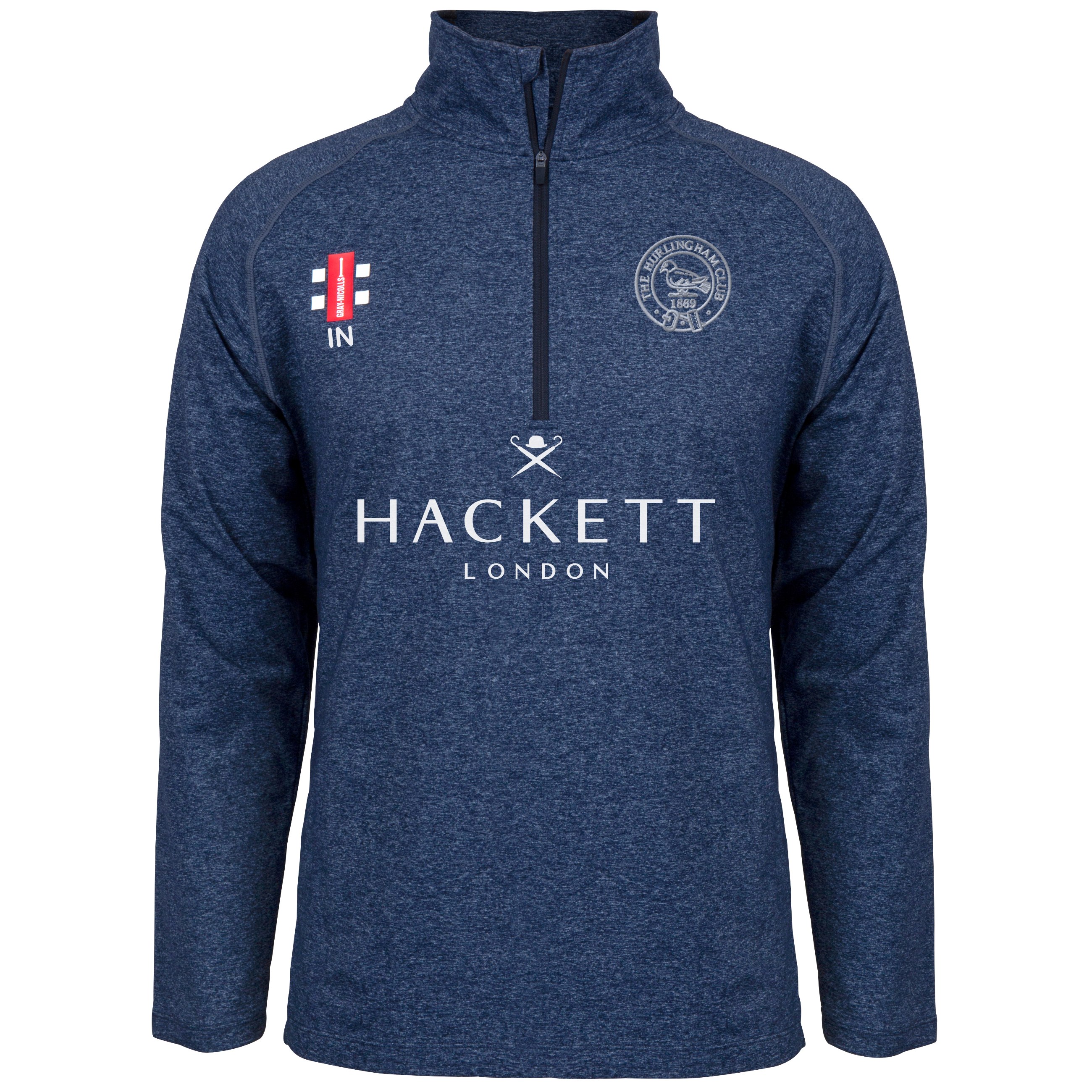 gray-nicolls-hurlingham-cc-senior-velocity-mid-layer-mezzo-zip-navy image 1