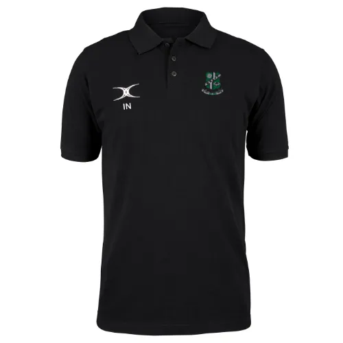 gilbert-rugby-quest-polo-uomo-wharfedale-rufc-nera-cotone-organico image 1