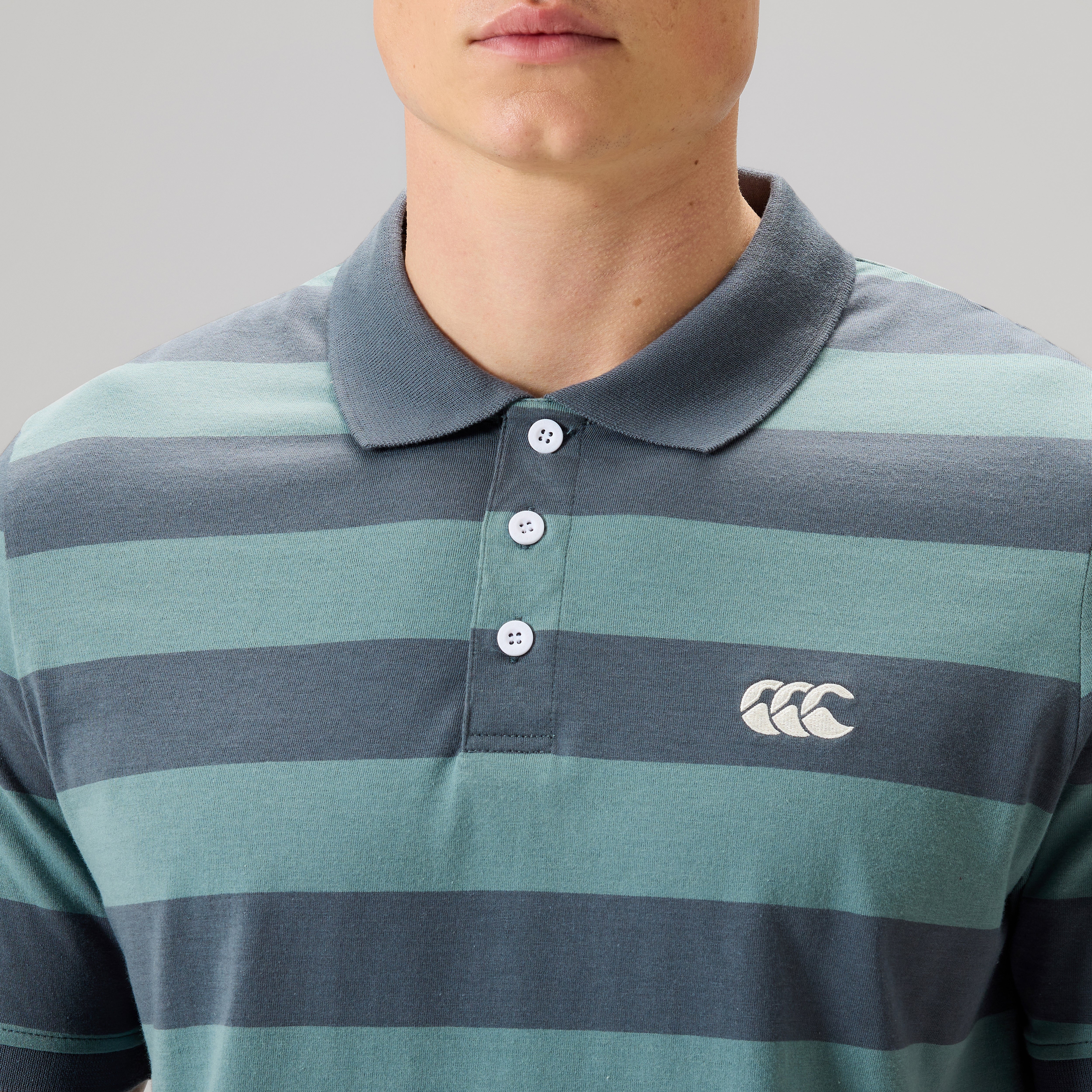 canterbury-fundamentals-polo-riga-uomo-grigia image 7
