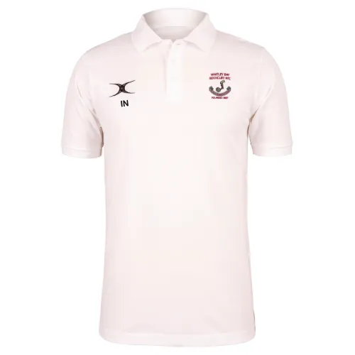gilbert-rugby-whitley-bay-rockcliff-rfc-quest-polo-uomo-bianca image 1